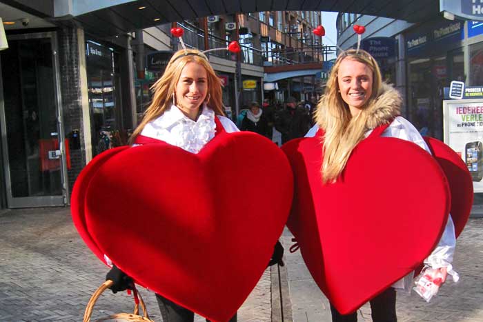 Valentijnsdag in uw winkelcentrum